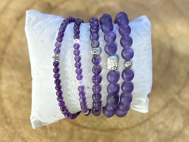 Beautiful Amethyst bracelets (each) for harmony clarity and balance 