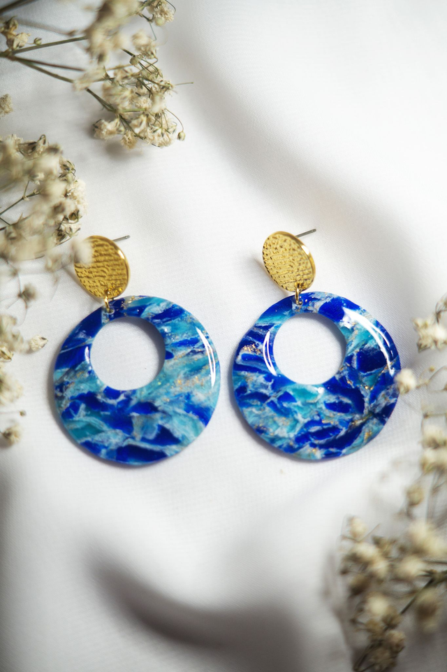 Coloris nuit - Boucles Pompom