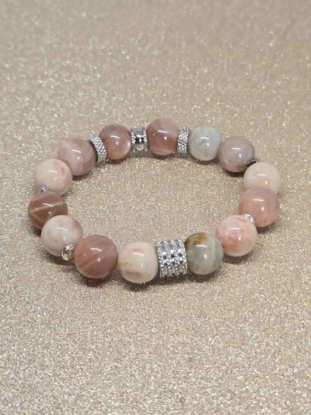 Bracelet Pierre de lune XL en 1,2 cm 