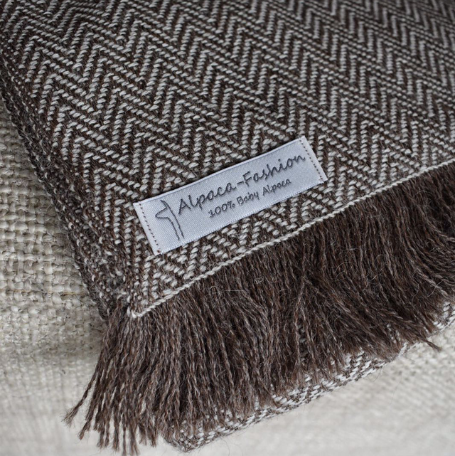 Herensjaal 100% baby alpaca 180cm x 35 cm