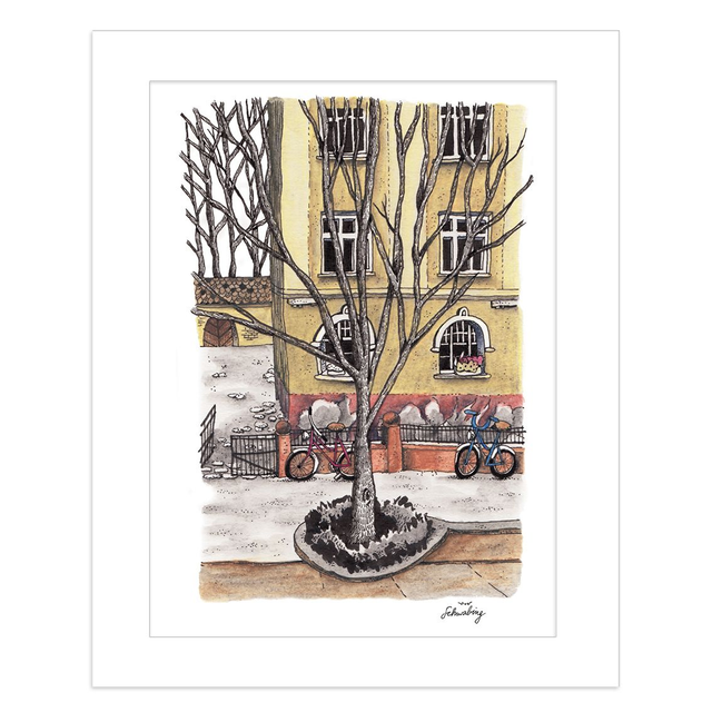 Kaiserstrasse, Baum im Winter