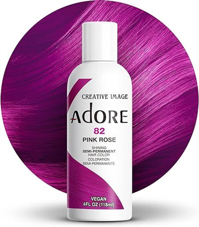 Adore Shining Semi Permanent Hair Colour 118ML (82 Pink Rose)