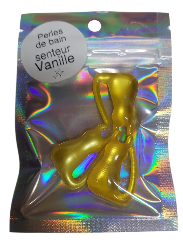 Lot de 3 perles de bain à l&#039;huile de soja Vanille