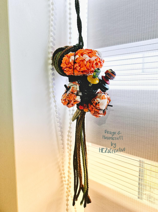 PUMPKINS Hanging Art Decor ECO Handmade Home Decor Hanging Wall Decor