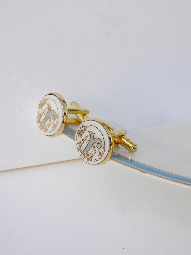 Boutons de manchette - porcelaine de Limoges - William Guerin et Cie no.2