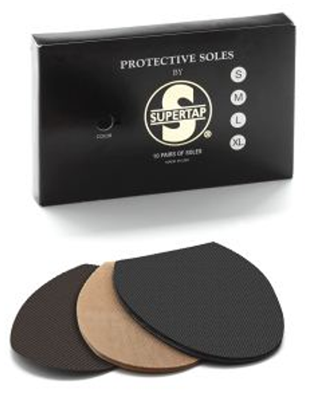 Supertap Protective Soles 1mm Extra Large Available in Black, Brown, Beige, White and Red