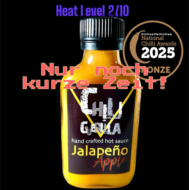  "Jalapeño Apple" Chiliguerilla Hand Crafted Hot Sauce 100ml. 14,95€/100ml 