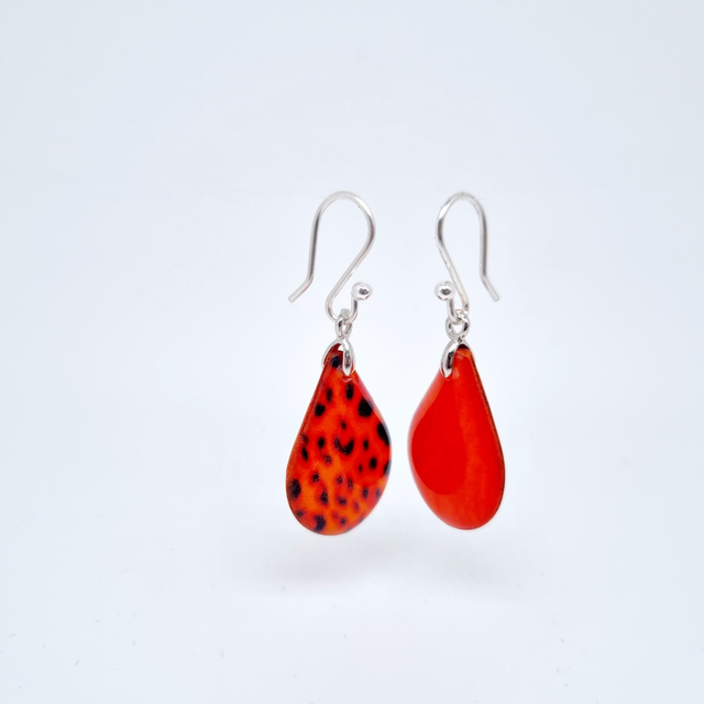 Boucles d&#039;oreilles orangé gouttes PM