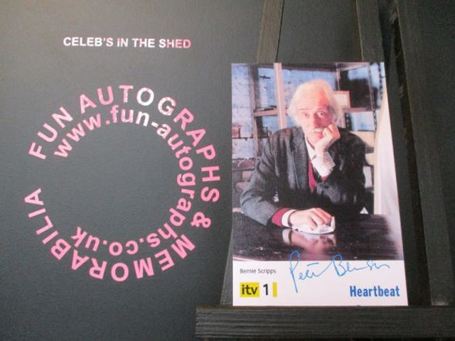 Peter Benson (Bernie Scripps) Original Pre-Print Black &amp; Yellow Heartbeat 6x4 Cast Card