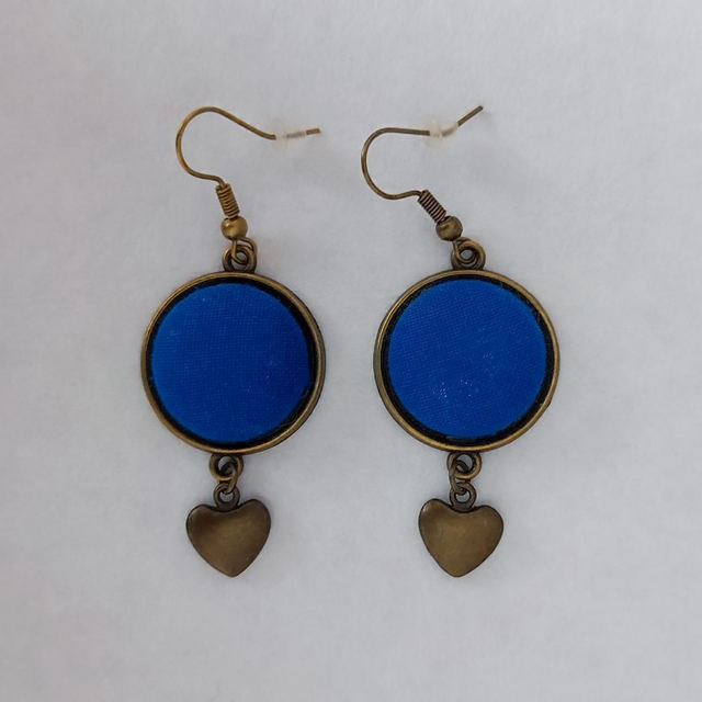 Boucles d'oreilles coeur 💙