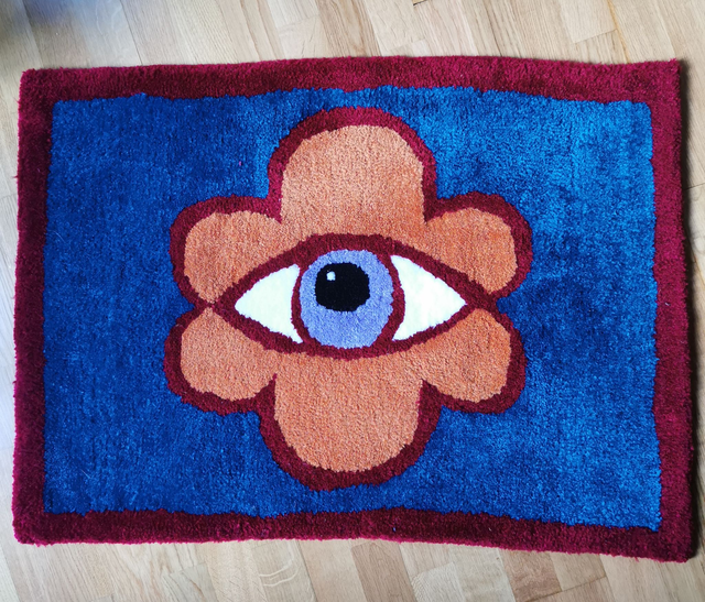 Tapis Oeil Fleuri 