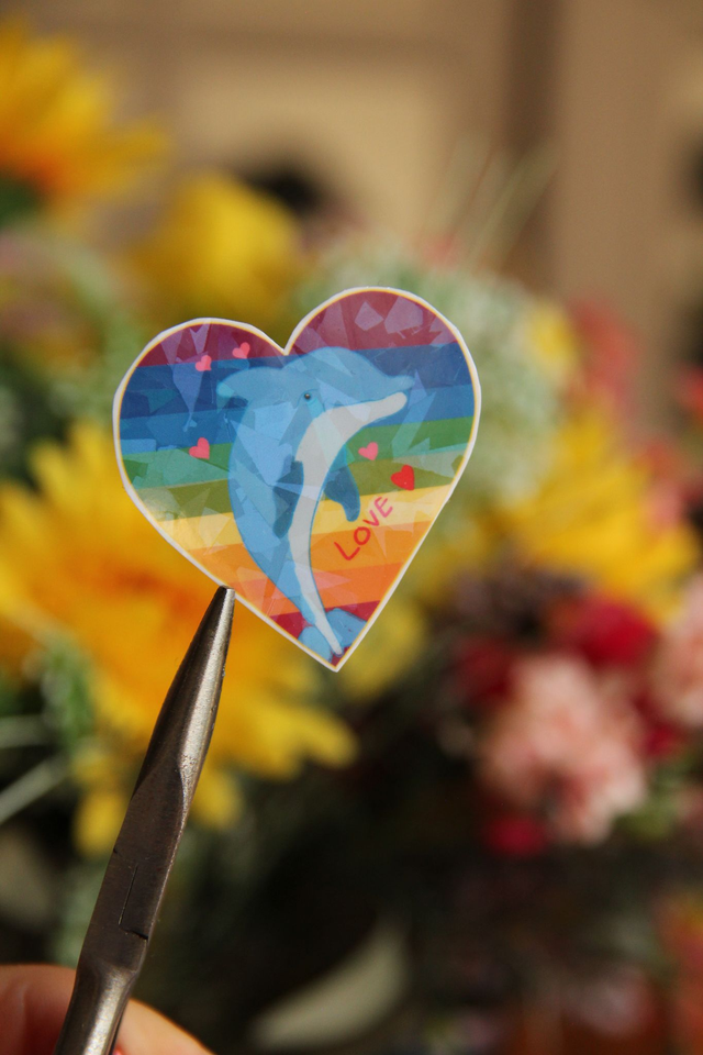 Sticker Dauphin Love Pride 🌈