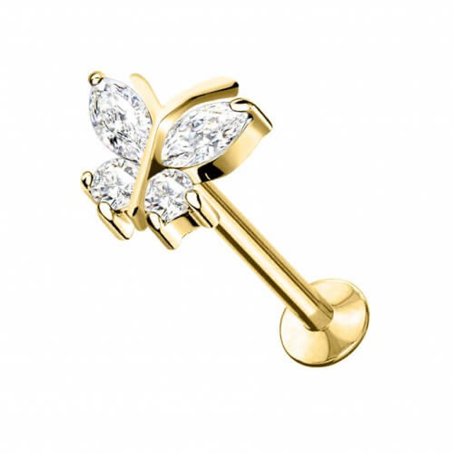 Helix Farfalla Zirconi Gold