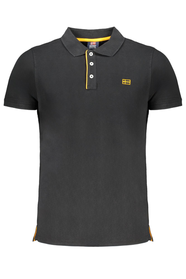 NORWAY 1963 POLO MANICHE CORTE UOMO NERO