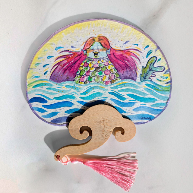 Uchiwa Amabie アマビエ - Blanc 🤍