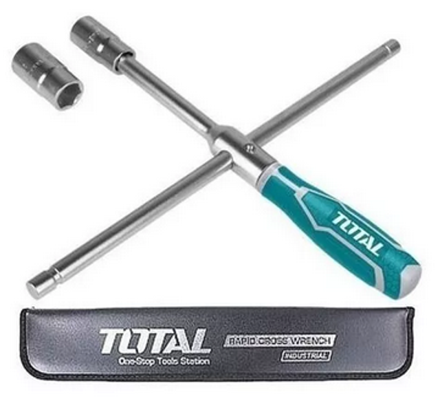 Llave Rueda Cruz Auto 17 - 19 - 21 - 23mm Total