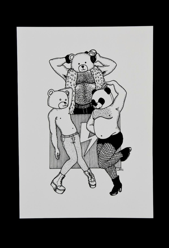 PRINT A4 - Bear is a DJ