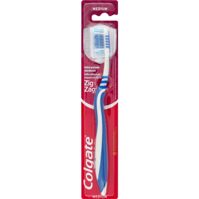 COLGATE SPAZZOLINO "ZIG ZAG"MEDIO/VARI COLORI/1PZ