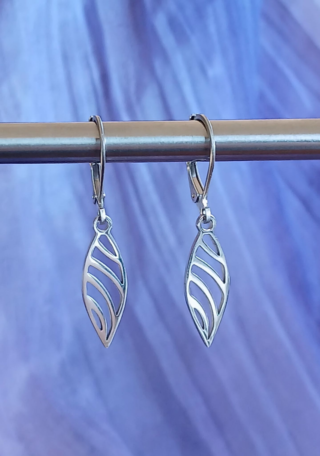 Boucles d'oreilles Feuille lancéolée