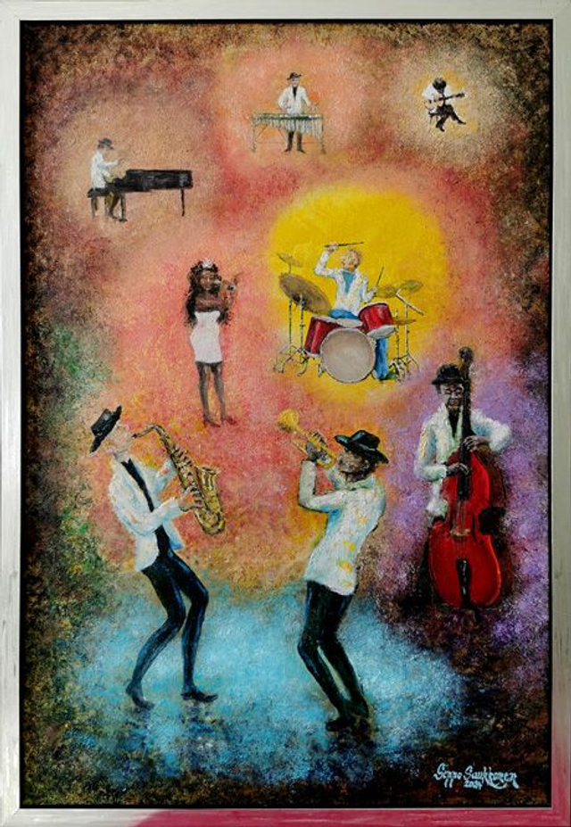 02. Bändi ja solisti turvavälein jammaamassa