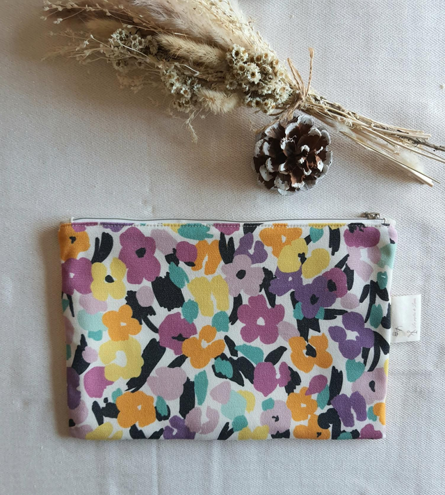 Pochette de plage fleuri multicolore 