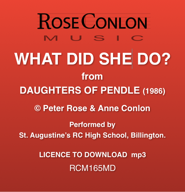 WHAT DID SHE DO?  RCM165MD from Daughters of Pendle by Peter Rose &amp; Anne Conlon