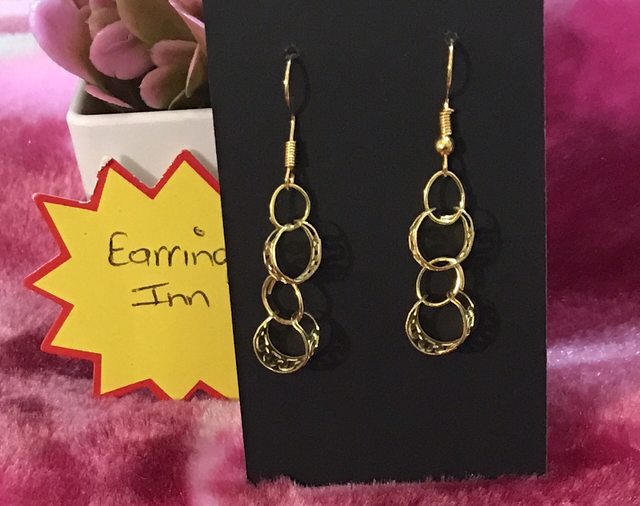 Gold Colour Dangling Earrings- GCD81