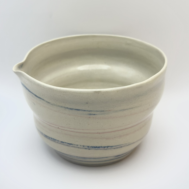 Bol à Matcha Ciel Rose Terre Mêlée | Bol en Céramique Fait Main | Idée Cadeau Amateur de Thé