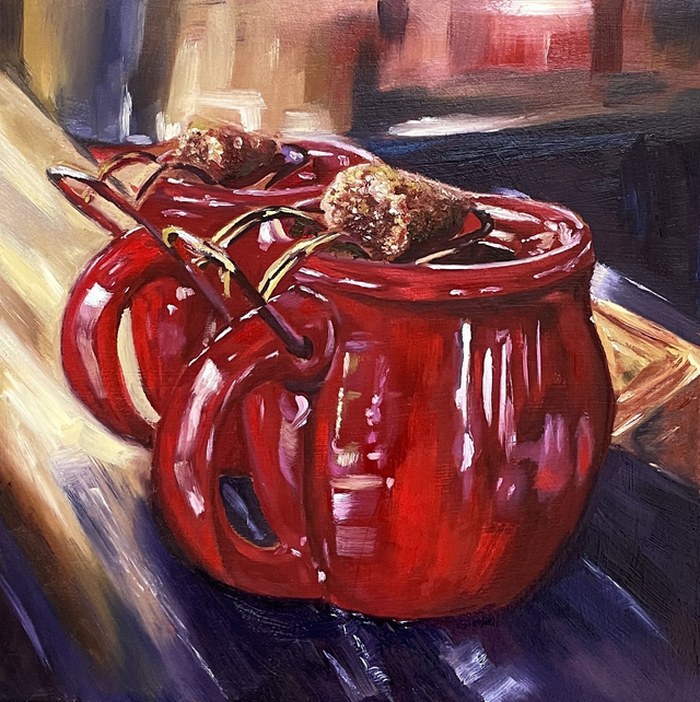 Feuerzangenbowle - Feine Ölmalerei für dein Zuhause