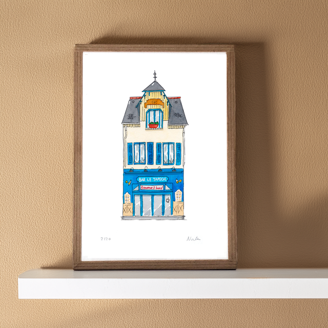Bar &quot;Le Tapecul&quot;, Cancale – Brittany Coast Art Print