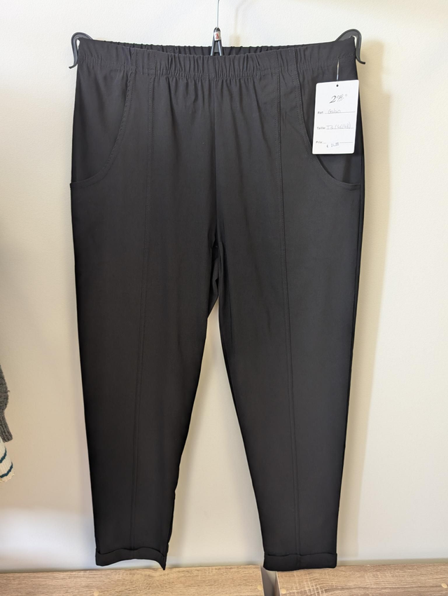 Pantalon Gabin belle taille noir