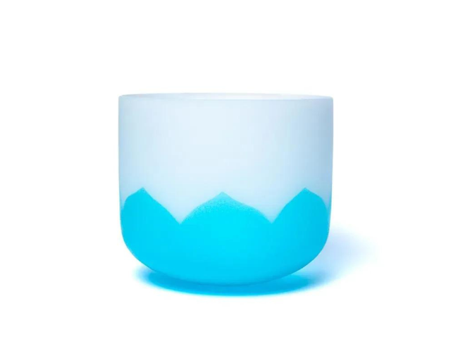 Bol chantant en cristal lotus 5ème chakra bleu petit modèle