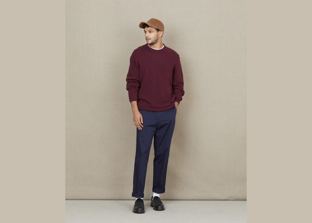 Chevignon Pull Pocket Wool Burgundy
