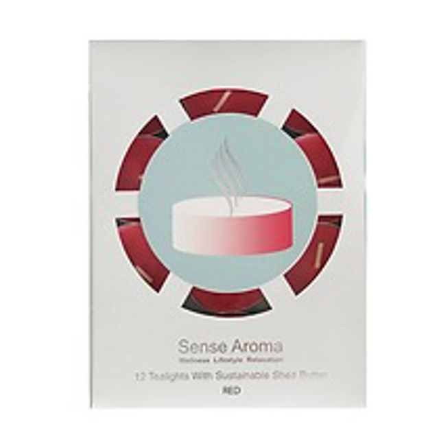 Sense aroma 12 tealights red