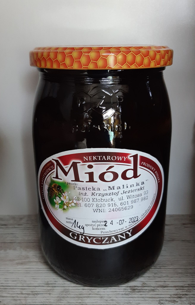 BIO Buchweizenhonig/Miód gryczany ,,Pasieka Malinka'' 1 kg