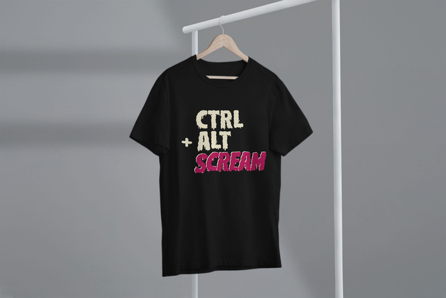 Ctrl Alt Scream, Halloween Tech Humor, Spooky Fun. Strg-Alt-Schrei, Halloween-Tech-Humor, gruseliger Spaß