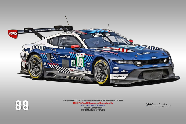C250703 Ford Mustang GT3 Le Mans 2025 Proton Competition #88