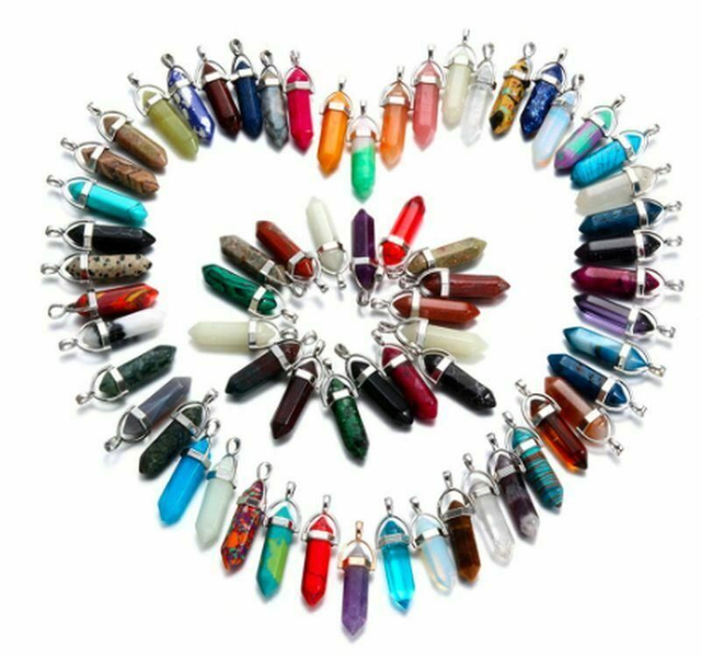 Gemstone Pendants On Chain Necklace