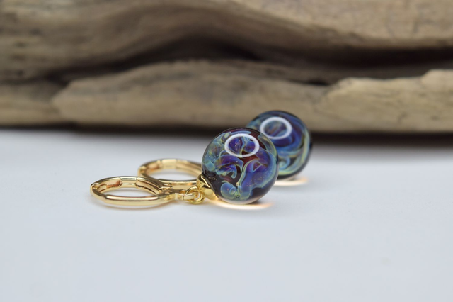 CRÉOLES NÉBULEUSE NOIRE MONTURE OR