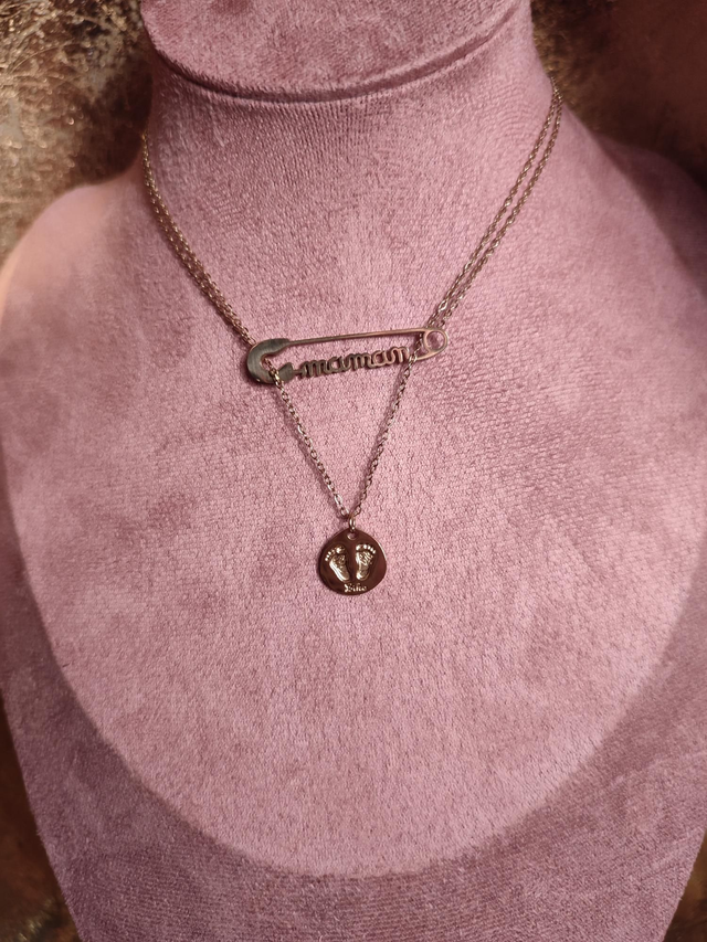 Collier Maman acier inoxydable gold 0001039