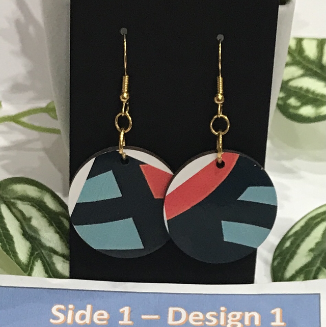 Two in One Mixed Colour Dangling Earrings- 2SD19