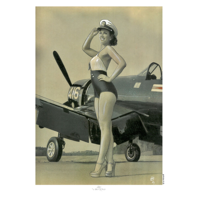 Ex-libris Pin-Up Le Hénanff Fabrice A4 signé et limité à 200 ex