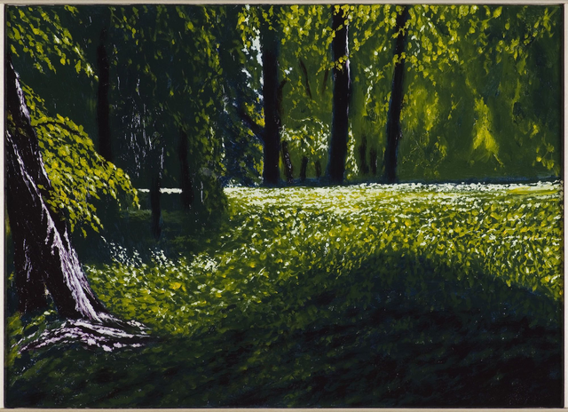 W Łazienkach Królewskich, 50x70 olej płótno 2021