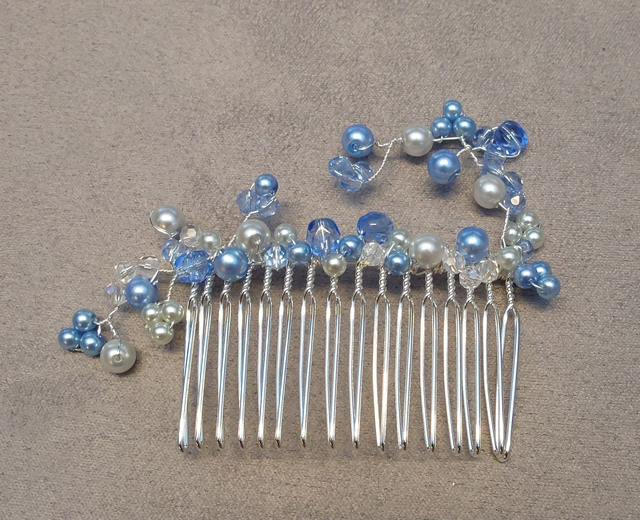 Decorative Silver Hair Comb