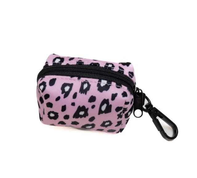 Funk The Dog Poo Bag Pouch - Pink Leopard