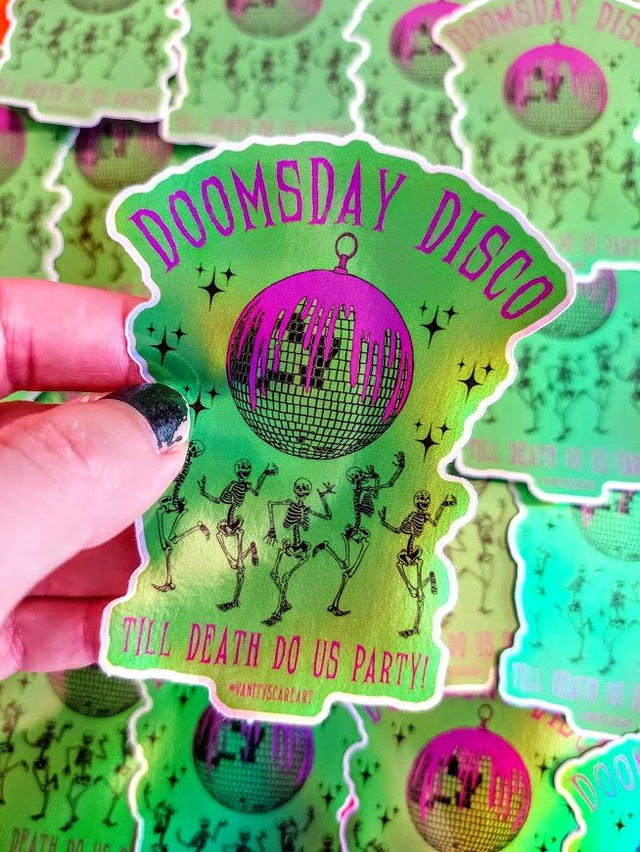 Doomsday Disco Holographic Sticker