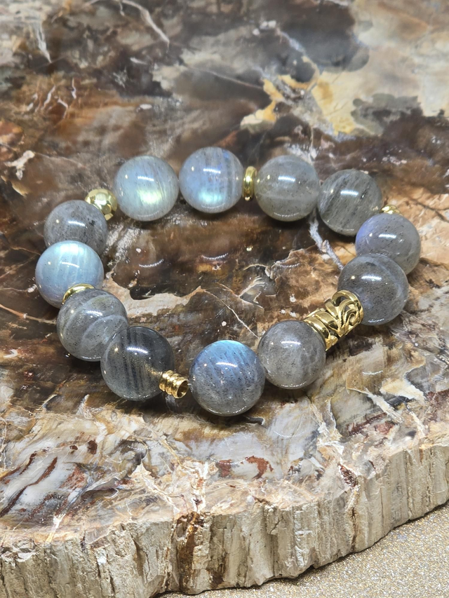 Bracelet Labradorite XL en 1,2 cm
