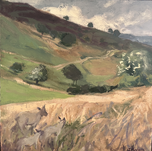 JuB53 Ramblings 1 by Julienne Braham, 30.5x30.5cm Oil