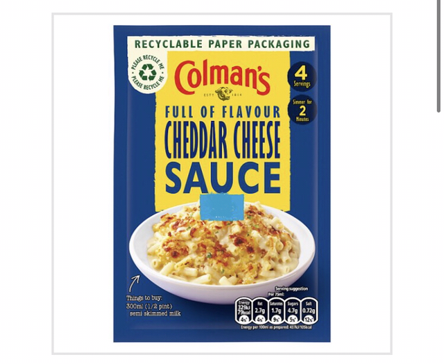 Colman's Cheddar Cheese Sauce Mix 40g