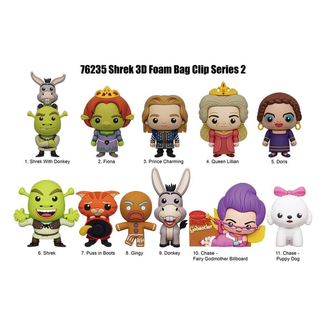 Shrek Plush Keyring Series 1 Mystery Pack